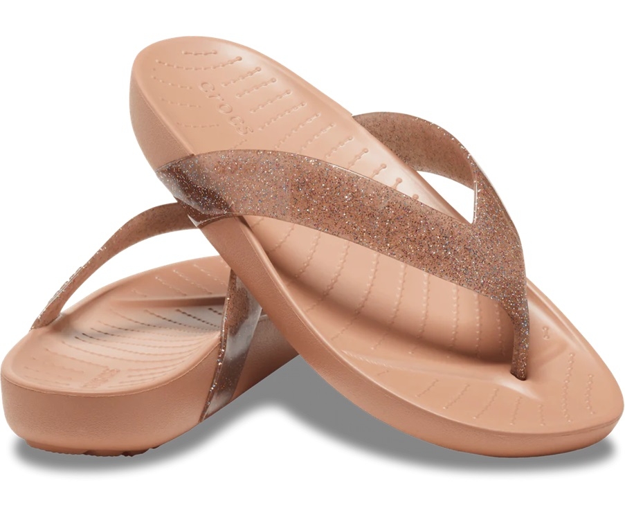 Crocs Splash Glitter Flip - Womens-Sandals : McDiarmids