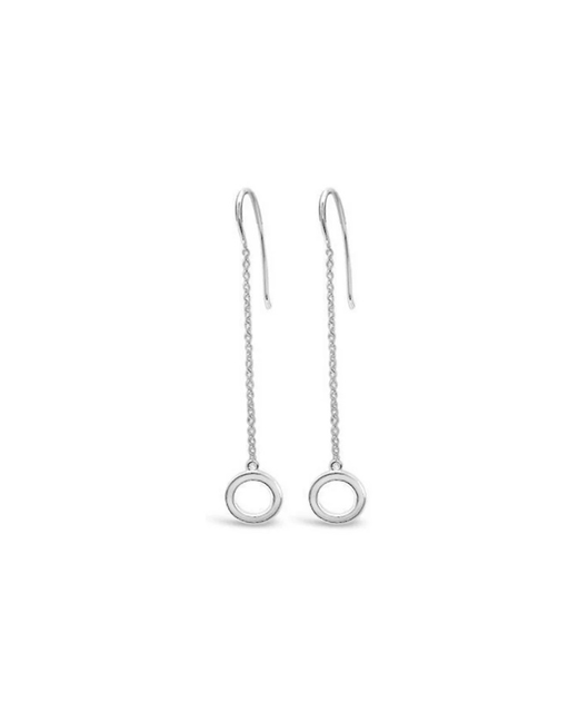 Fabuleux Vous Liberte Hanging Circle Long Chain Earrings
