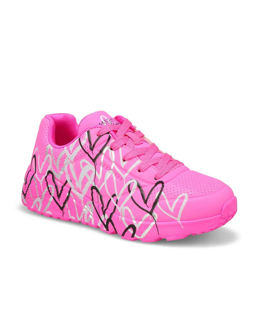 Skechers Uno Lite Metallic Love Childrens