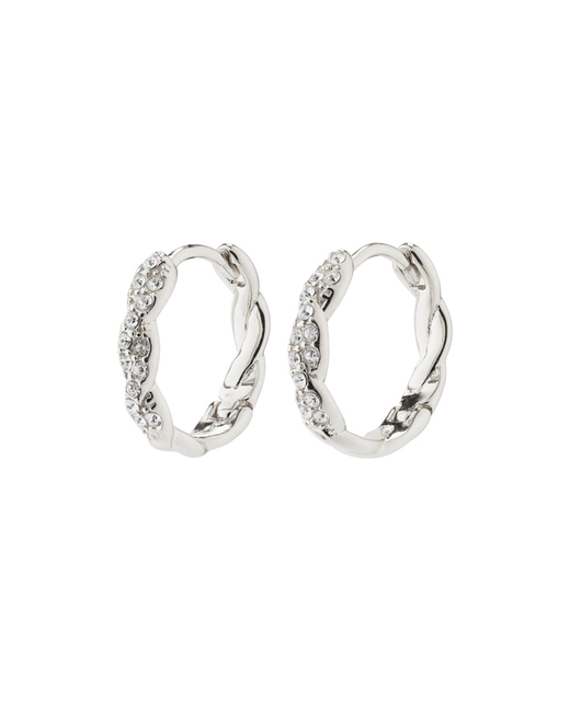 Pilgrim Ezo Twirled Crystal Hoops